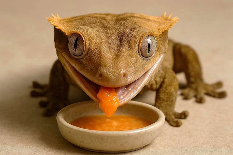 L’alimentation du gecko à crête